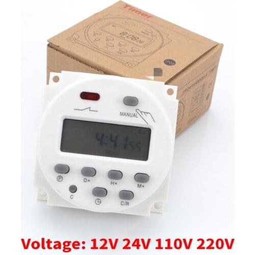 CN101A DC12V/24V/110V/220V Programmer Electronic Timer Switch Single And Double Countdown Micro Cycle LCD Power Time Controller