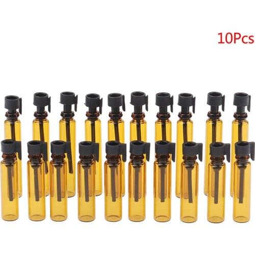 10/20PCS 1ML 2ML Amber Glass Bottle Perfume Empty Bottles Sample Glass Vials Small Promotion Oil Bottle