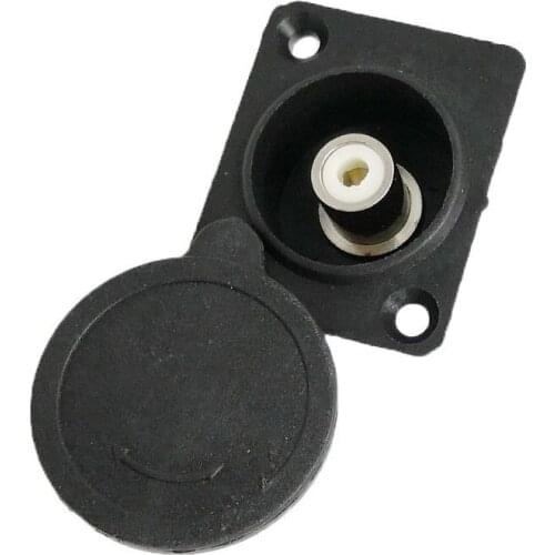 RCA round socket with dust cover RCA female connector for Electric bicycle charging port 10pcs