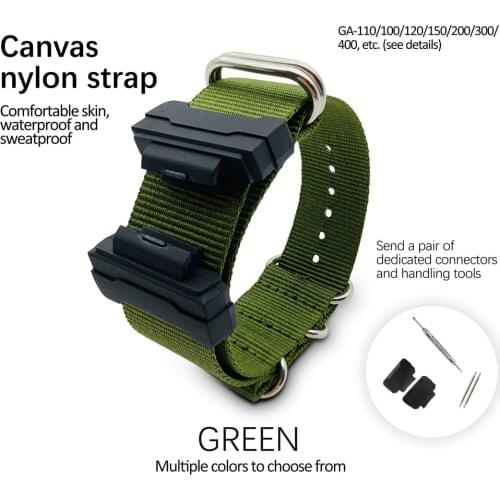 Nylon Watch Band Strap And Conversion Kit for G-Shock GA-110/100/120/150/200/300/400/GD-100/110/120/G-8900/ GW-M5610/DW-6900