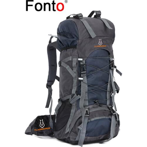 60L Waterproof Outdoor Hiking Camping Backpack Large Capacity Traveling Climbing Sports Bag Backpack Man Woman Riding Rucksack