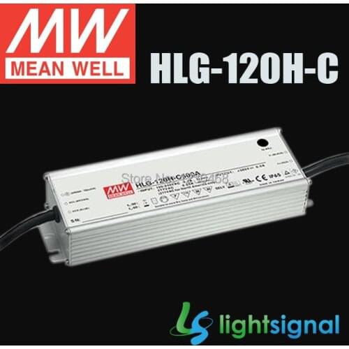 MeanWell LED driver HLG-120H-C with 120W IP65 / IP67 Waterproof PFC optional dimming LED driver