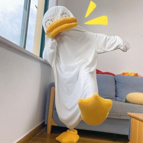 Funny Pajamas for Women and Men Duck Pajamas Animal Robes Cosplay Pijama Flannel Homewear Sleepwear Cartoon Kawaii Clothes