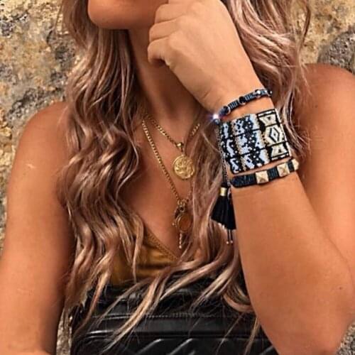 BLUESTAR Gemetric Bracelet MIYUKI Bead Bracelet Women Crystal Pulseras Mujer Moda Handmade Loom Bead