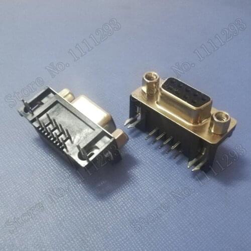 10pcs/lot RS232 DB9 Female Connector for Zebra 2746e Industrial Printer - Black