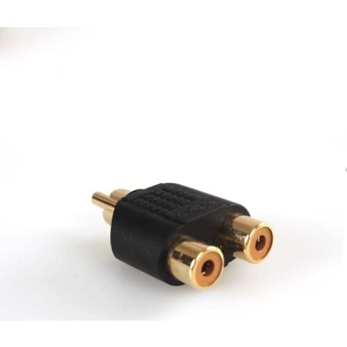 10pcs Plated 1 to 2 RCA Phono AV Audio Video Y Splitter Adapter Mono to Stereo