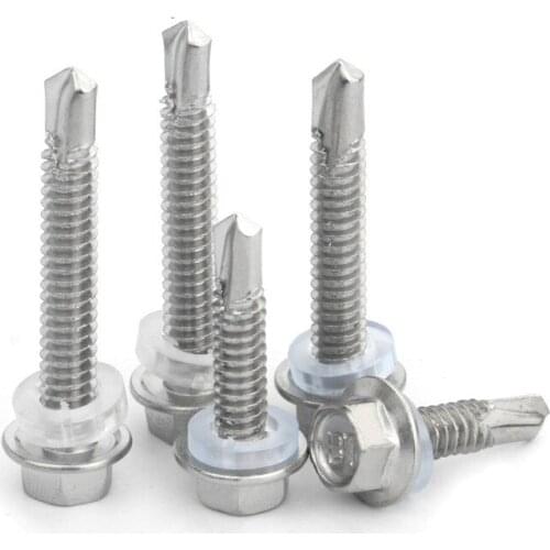 The six angle 410 stainless steel self drilling screws M5.5*100