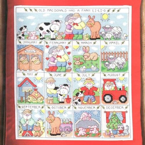 11/14/18/16/22/25ct Farmyard DIY stich Craft Embroidery Counted NOT PRINTED Cross Stitch Packages Cross Stitching Kits
