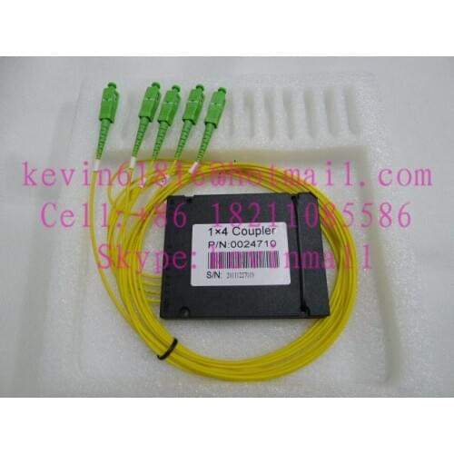 1x4 PLC Splitter,siglemode, SC/APC, FC,ST,LC,SC/PC connector ODN. FiberCore