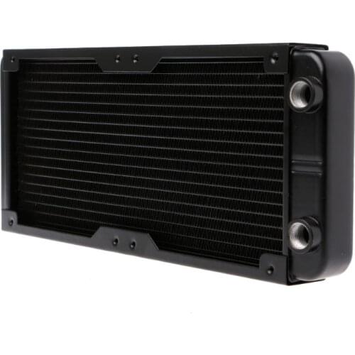 240mm Aluminum Computer Radiator Water Cooler 18 Tube CPU Heat Sink Exchanger dropship