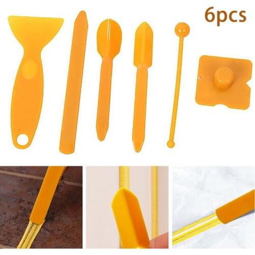 6Pcs Caulking Tool Tile Beauty Joint Agent Caulk Hand Tool Set Scraper Caulking Mould Sealant Removal Home Spatula Glue Shovel