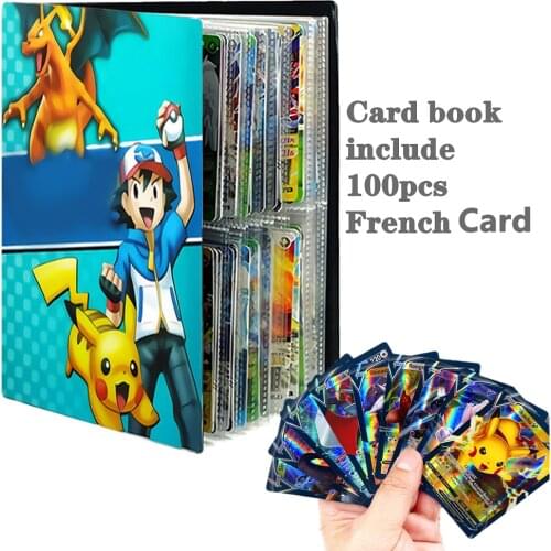 240Pcs 27 Styles Pokémon Album TOMY Includes 100PCS V VMAX French card Pokemon Cards Book Anime Game Card Collectors Binder
