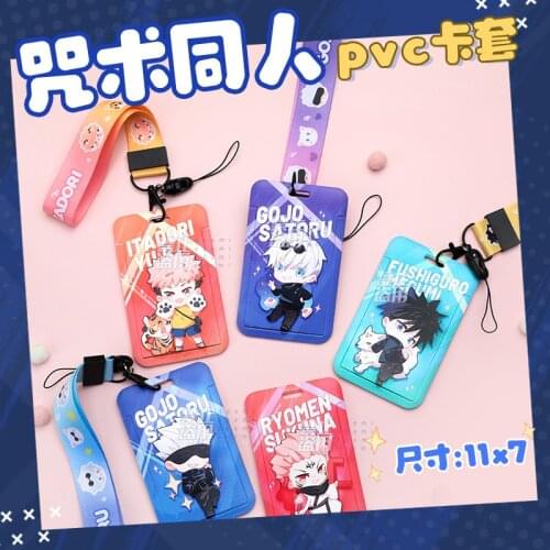 Anime Jujutsu Kaisen Anime lanyard Card ID Badge Holder Keychain Pass Gym Mobile Key Holder Key Rings Kids for Gifts