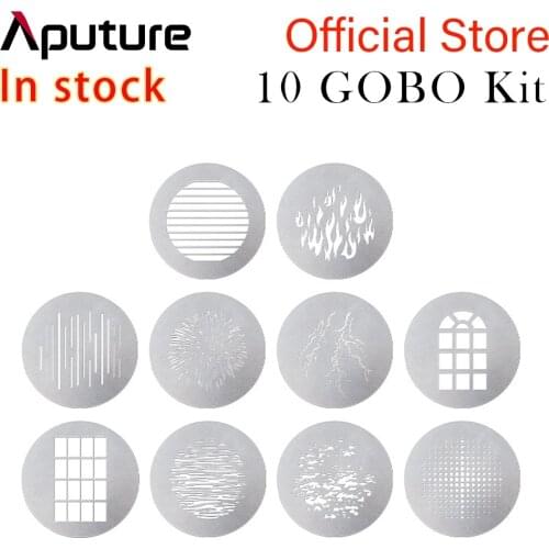 Aputure 10 Gobo Kit Photography Fill Light Projection Projection Film for Spotlight Mount