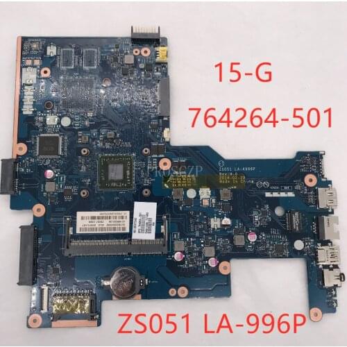 Free shipping for 15-G 764264-501 764264-001 Laptop Motherboard ZS051 LA-996P Rev:4.0 AM6210 DDR3 working well