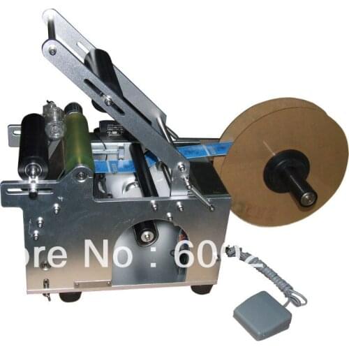 Free Shipping) MT50 Semi-auto Round Bottle Labeling Machine Bottle labeling with Pedal Switch (Semi-auto round bottle labeler)