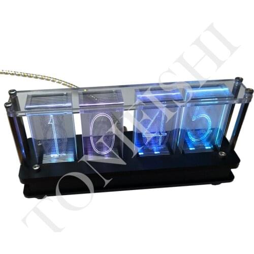RGB imitated glow tube clock, DIY imitated glow clock, desktop ornaments, acrylic creative clock