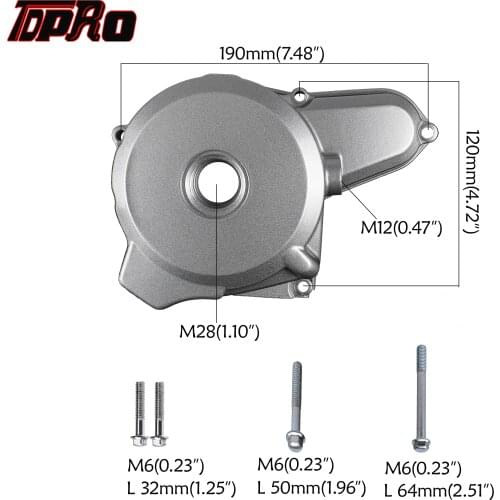 TDPRO Motorcycle Magneto Stator Cover Case Left Side For 4-strokes Electric Start Engine 50CC 70CC 90CC 110cc 125cc ATV Pit Bike