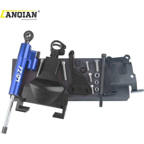 For YAMAHA MT-07 MT07 Moto Cage fz-07 FZ07 Damper Steering StabilizerLinear Reversed Safety Control Motorcycle Part With Bracket