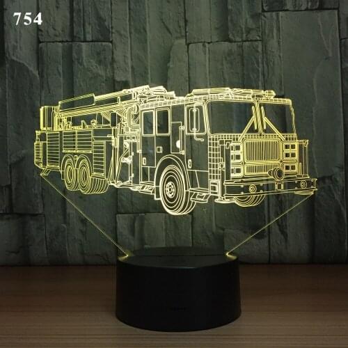 Truck 3d Lights Seven Color Remote-control Touch Led Table Lamps For Living Room Desk Lamp Creative Product Gifts Night Light