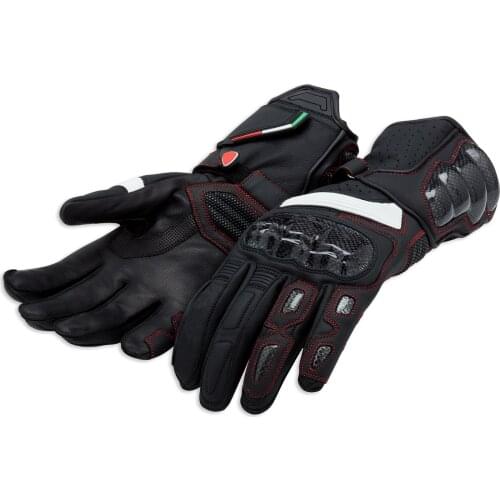 NEW Leather Motorcycle Gloves For Ducati Team Racing Held Performance C2 Leather Motorcycle Gloves Black