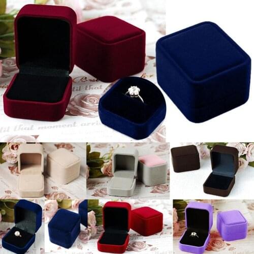 Square Jewelry Box Jewelry Storage Box for Earring Necklace Ring Box Case Lid Open Jewelry Organizer Packaging Box jewellery box