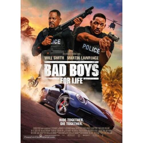Lot style Choose Bad Boys For Life Trilogy Movie Art print Silk poster Home Wall Decor