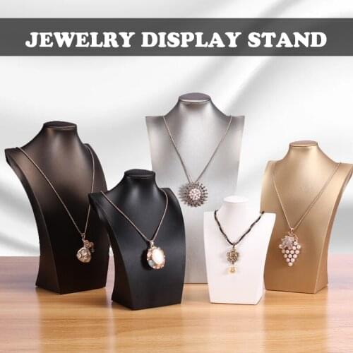 Mannequin Bust Necklace Display Rack Jewelry Display Stand Earrings Organizer Holder Necklace Exhibition Display Stand Shelf