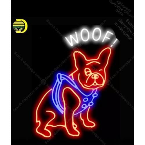 NEON SIGN For Woof Dog display Real GLASS Tube Decorate Handcraft letrero custom luces Fairy lights ub world series Neon Light