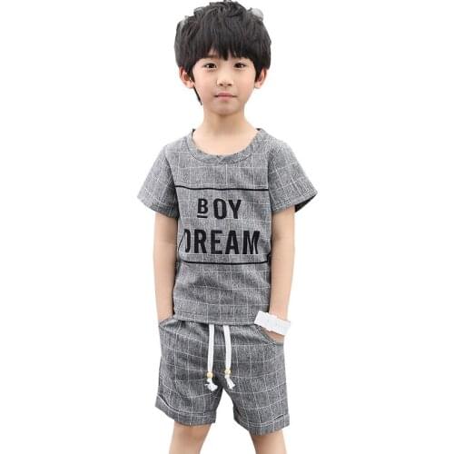 New School Boys Clothes Sets Summer Children Tops & Pants Casual Kids Sports Suit Boys Clothes 5-15Y BC641