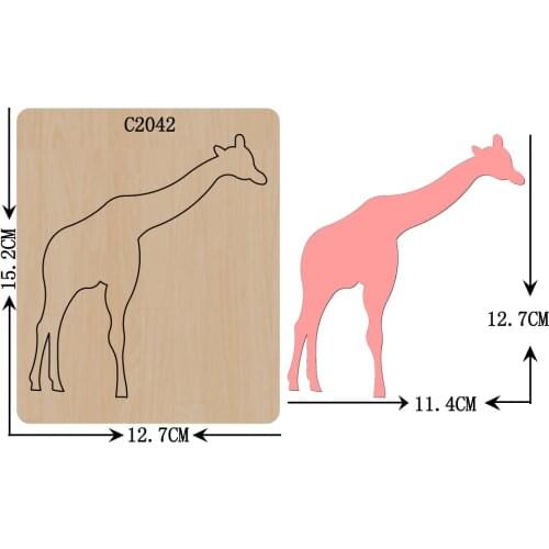 New Giraffe Wooden die Scrapbooking C2042 Cutting Dies