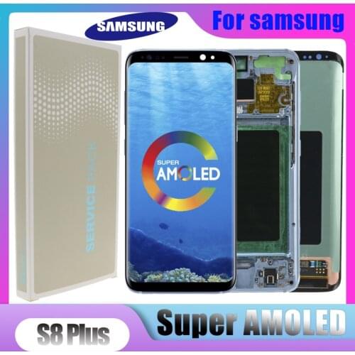 Original Super AMOLED LCD For Samsung Galaxy S8 plus G955fd G955F G955 Burn-in Shadow Lcd Display With Touch Screen Digitize