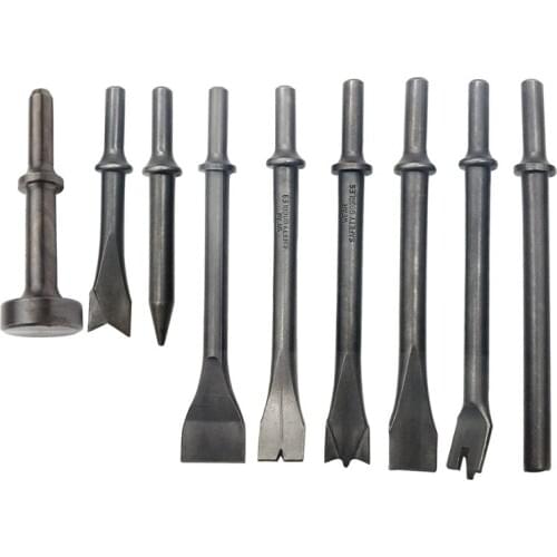 Pneumatic Chisel Air Hammer Sander Bit Set 9 Piece Set