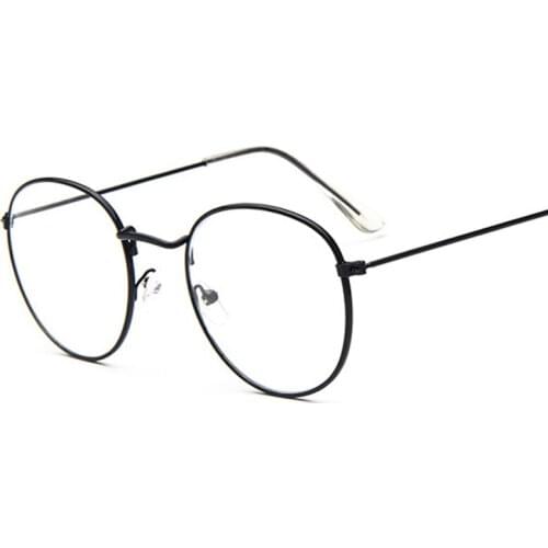 Custom Myopia 2017 fashion round glasses frames women men optical brand design vintage eyewear eyeglasses for women clear