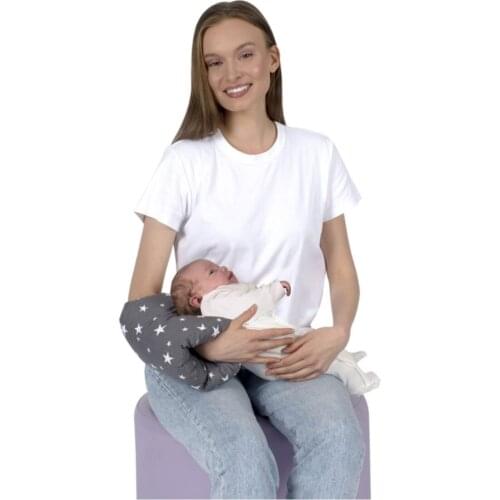 Practical Nursing Pillow Gray Star Pattern Casual Comfortable Do Not Sweat Baby Breastfeeding Feeding Care Pillow Cushion travel portable