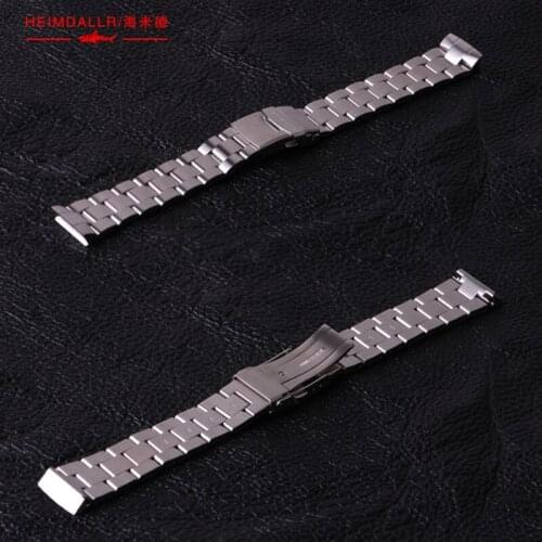 Watchband for Heimdallr 6105 Abalone Tuna Steel Band Upgrade 316L Fine Steel Solid 20mm Flat Band Modification Accessories