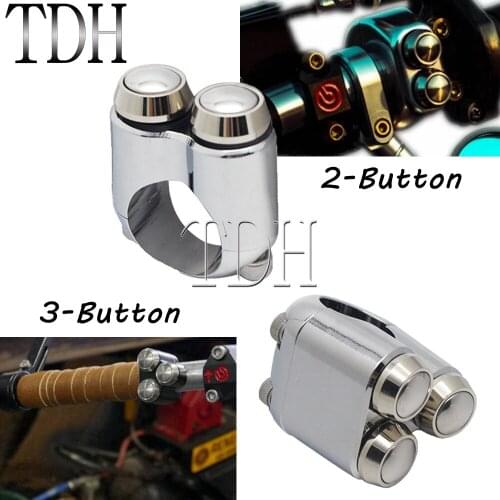 Motorcycle 22mm 25mm Handlebar Switch Turn Signal Light Horn Hand Control 2/3 Button Switch for Harley Yamaha Chopper Bobber