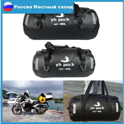 Motorcycle Bag Outdoor PVC Dry Sack Bag Waterproof 40/80L Shoulder, Bag, Diving, Swimming, Hiking Driving Travel Kits