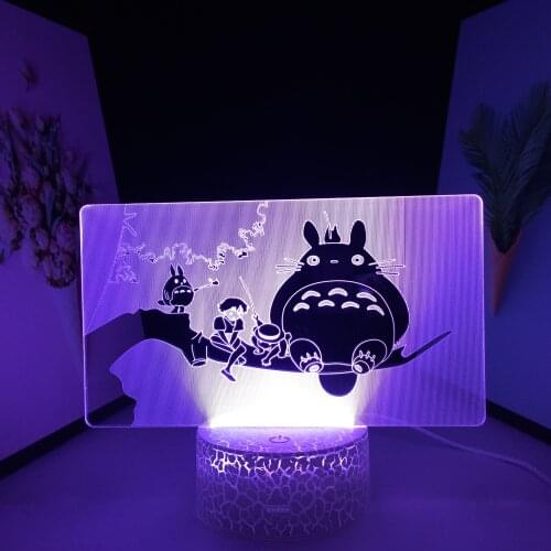 3D LED Night Light Animation Peripherals Man Sitting With Cat White Cracked Base Home Decor for Valentine Day Birthday GiftS