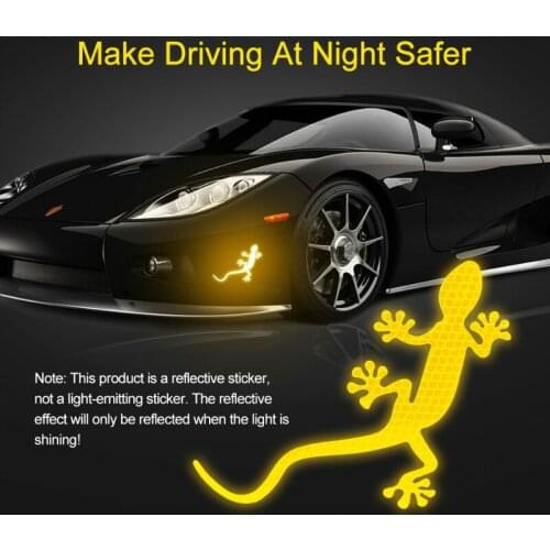 165x110mm Car Reflective Sticker Waterproof Safety Warning Mark Auto Decor Gecko Reflective Strip Tape Bumper Reflective Sticker