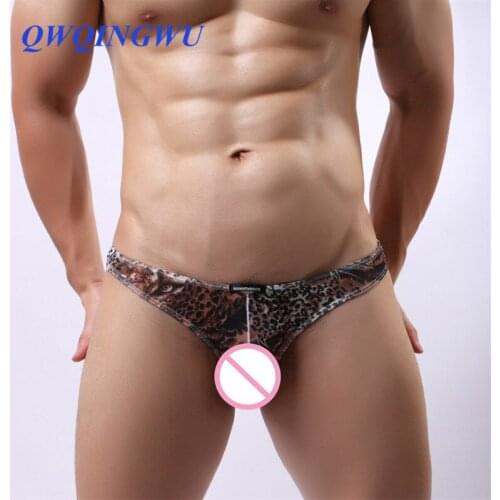 Men Briefs Underwear Leopard Mens Sexy Breathable Brief Underpants Comfortable Mens Briefs Underwear Shorts Cueca Male Panties