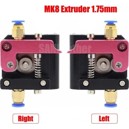 3D Printer Parts Makerbot MK8 Full Metal Aluminum Alloy Bowden Extruder 1.75MM with NEMA 17 L Bracket Mount