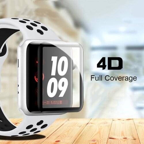 Screen Protector Film Full Cover 4D Curved Soft Edge Tempered Glass For Apple Watch 42mm 38mm i-Watch Series 3 2 1 Accessories