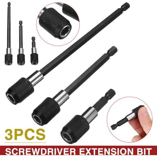 1set 1/4 Inch Hex Shank Quick Release Screwdriver Magnetic Bit Holder with Adjustable Collar Extension Bar