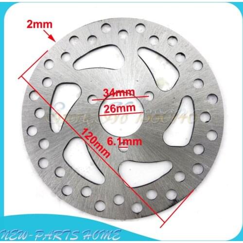 120mm 26mm Brake Disc Rotor 47cc 49cc Gas Scooter Pocket Bike Mini Dirt ATV Quad