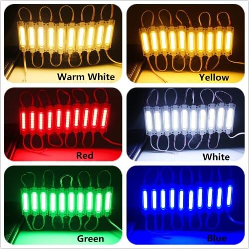 20pcs 2w LED Module TV background Waterproof COB Strip Light Warm white /white/blue red/green/red/yellow LED Modules