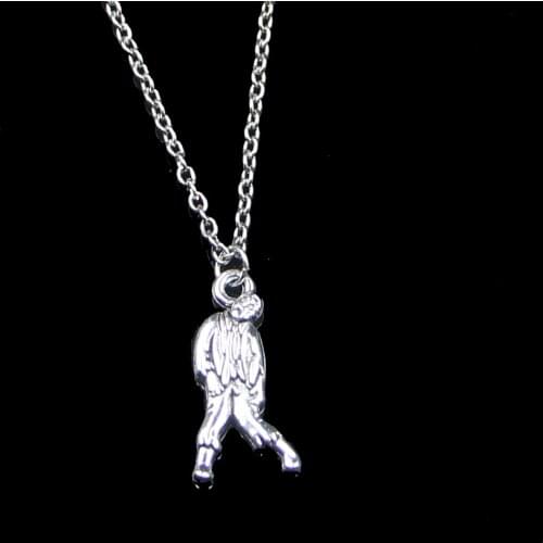 20pcs 12*27mm A Dead-Alive Person Zombie Pendant Necklace Link Chain For Female Choker Necklace Creative Jewelry party Gift