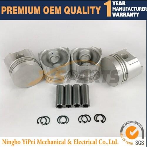 4 set V1902 Piston Set STD 85mm for Kubota V1902 85mm