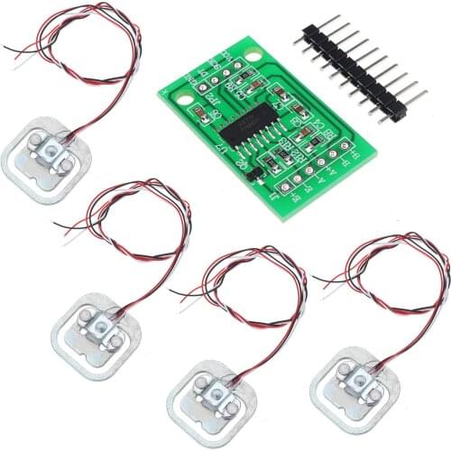 4pcs 50KG Human Scale Body Load Cell Resistance Strain Weight Sensor + HX711 Module Pressure Sensors Measurement Load Cell