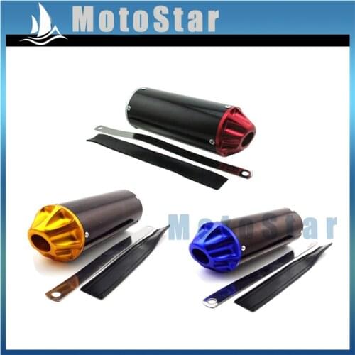 28mm Aluminum Exhaust Muffler For 50cc 70cc 90cc 110cc 125cc CRF XR 50 KLX SSR Thumpstar TTR YCF Chinese Pit Dirt Bike